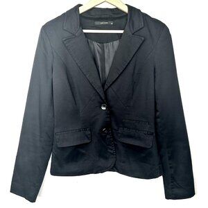 Vero Moda Womens Blazer Jacket Lined 2 Button Stretch Long Sleeve Black Size 36